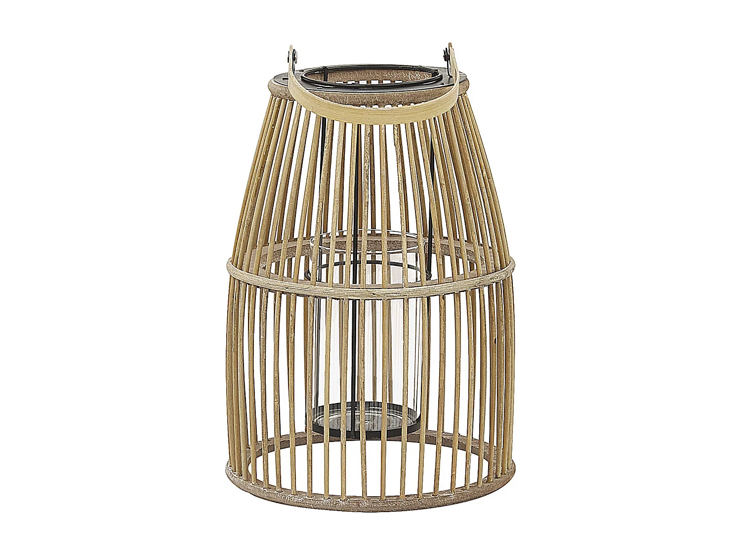 Lanterne de jardin Lanterne HOSTE Bambou 32 cm Beige