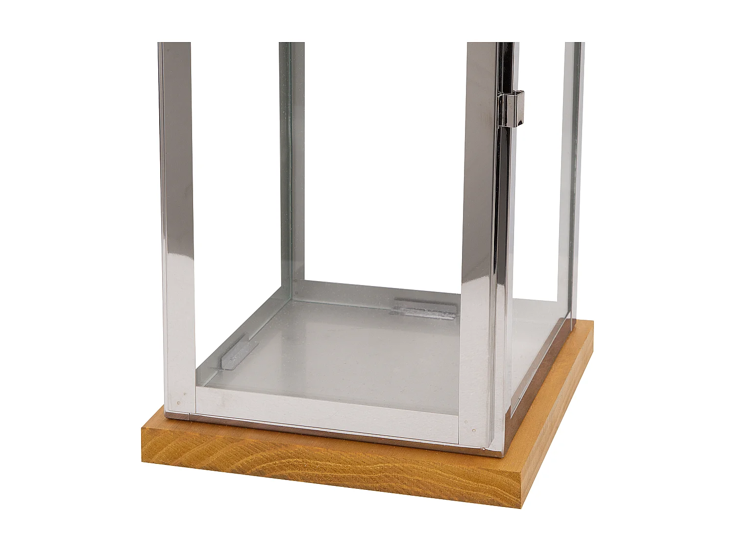 Dekorative Laterne silber/heller Holzfarbton Borneo