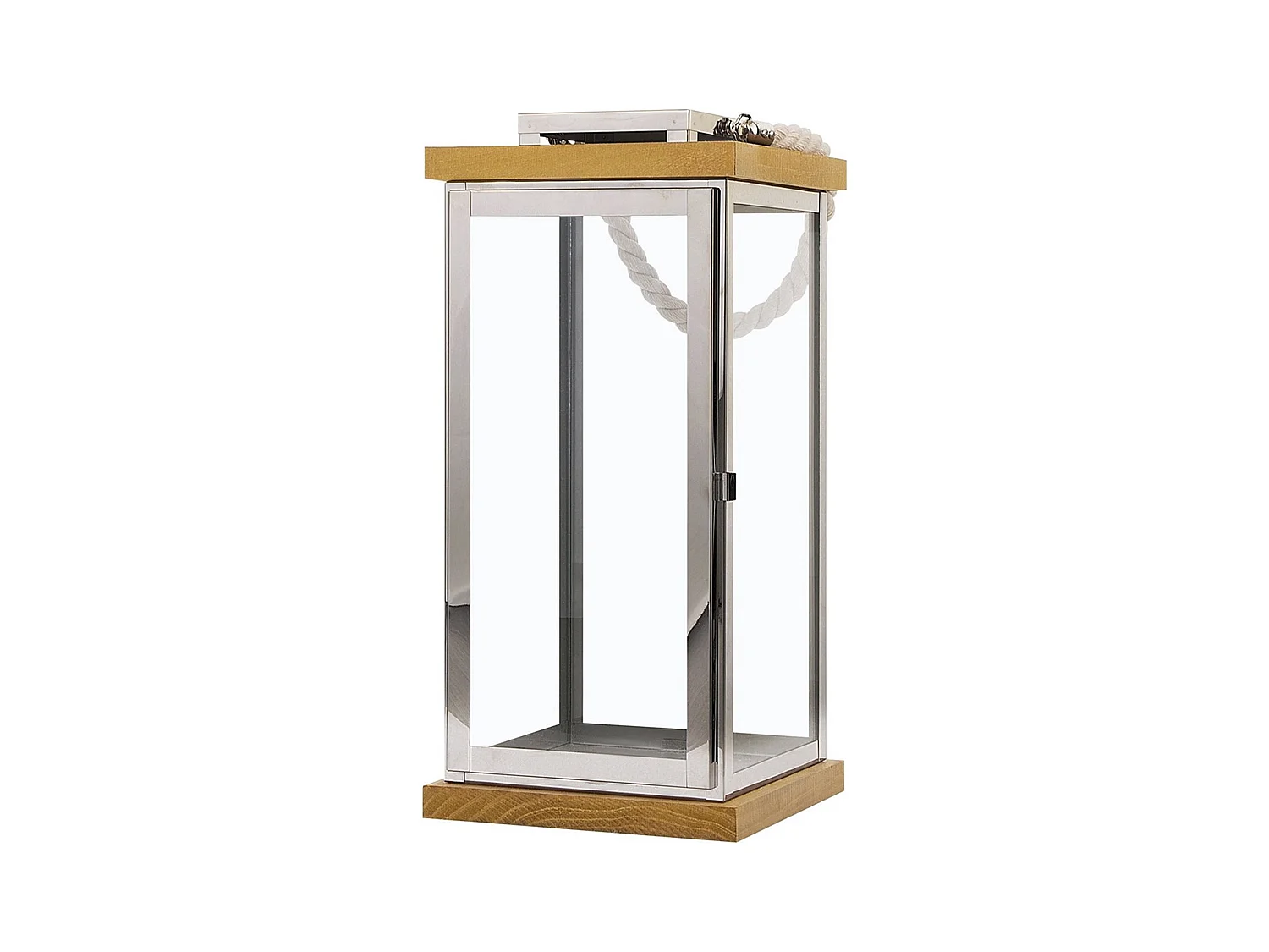 Lanterne BORNEO Métal 41 cm Argenté
