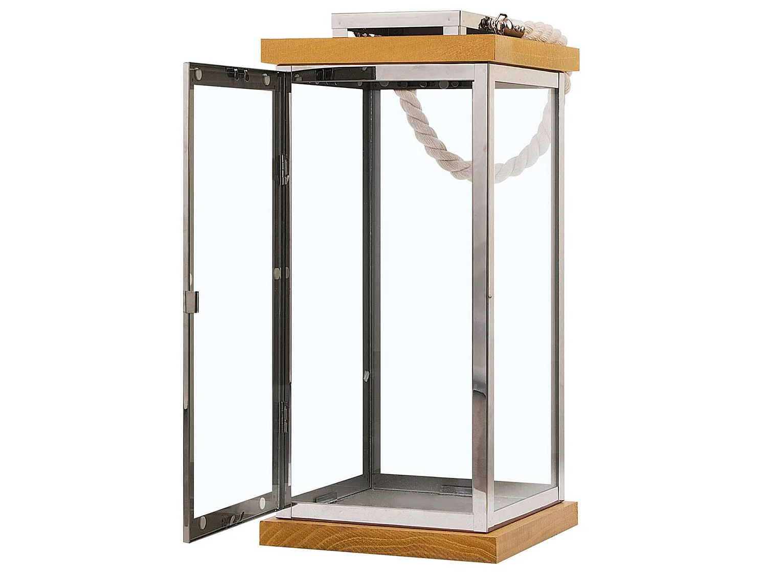 Lanterne BORNEO Métal 41 cm Argenté