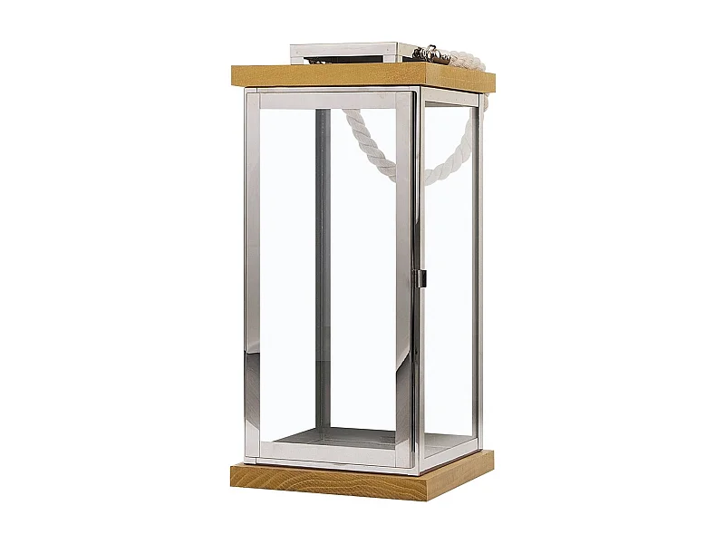 Lanterne de jardin Lanterne BORNEO Métal 41 cm Argenté