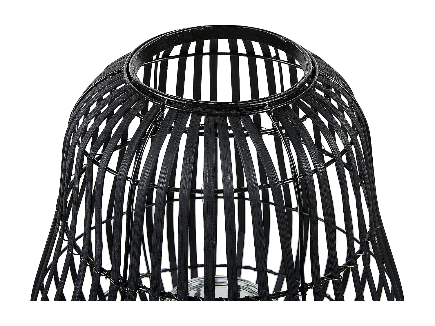 Lantaarn BERKNER Hout 44 cm Zwart