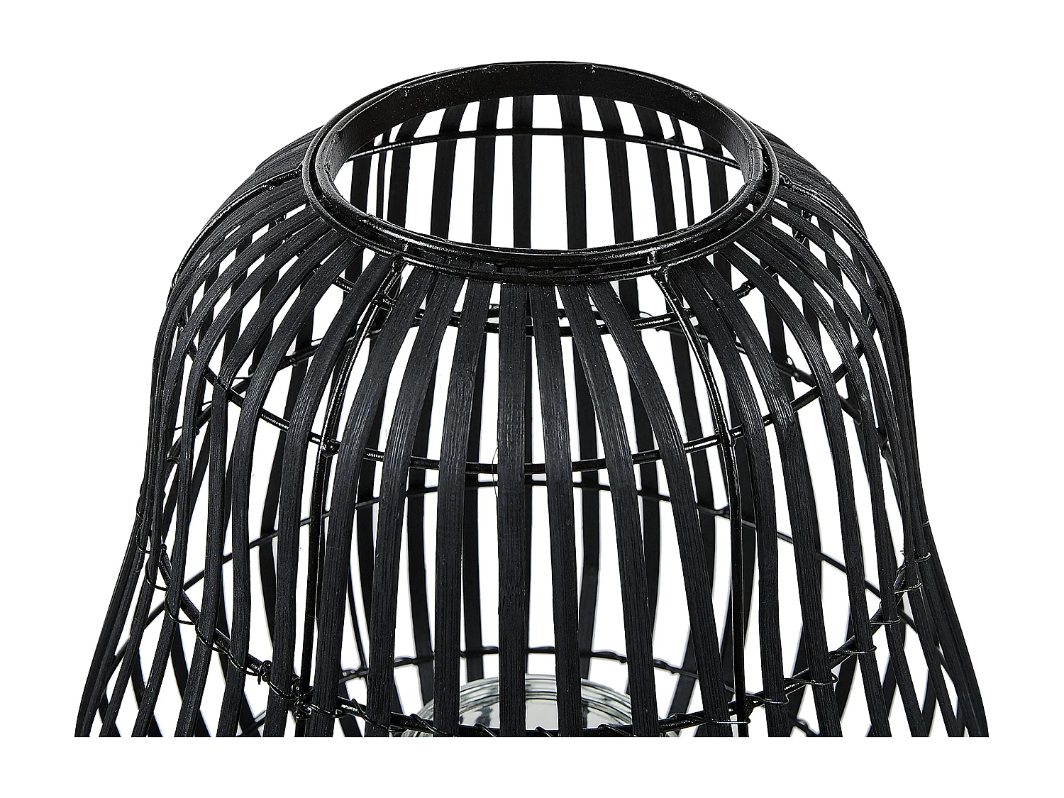 Lantaarn BERKNER Hout 44 cm Zwart