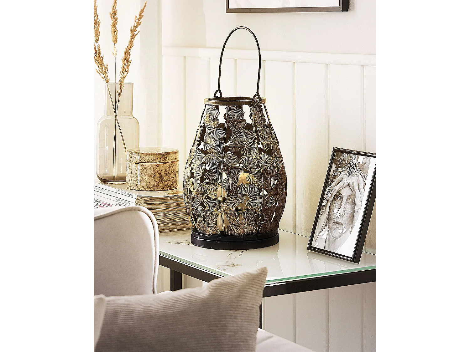 Lantaarn SOMERSET Metaal 40 cm Goud