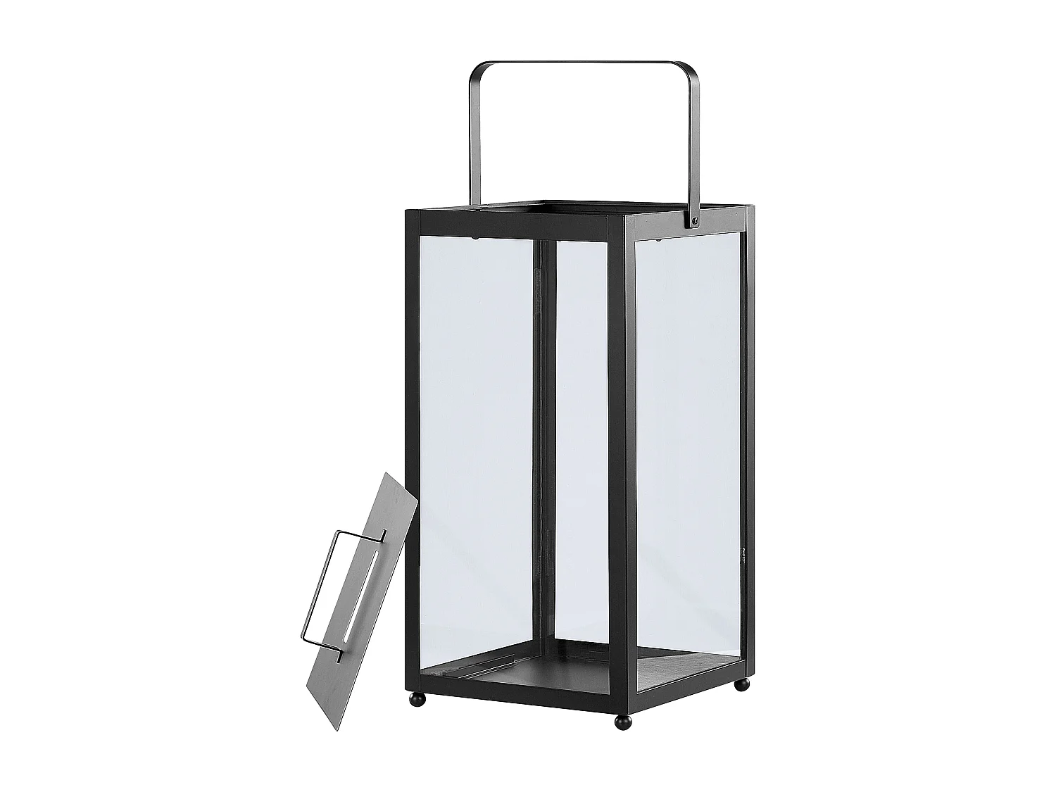 Lantaarn LEPAR Metaal 30 cm Zwart