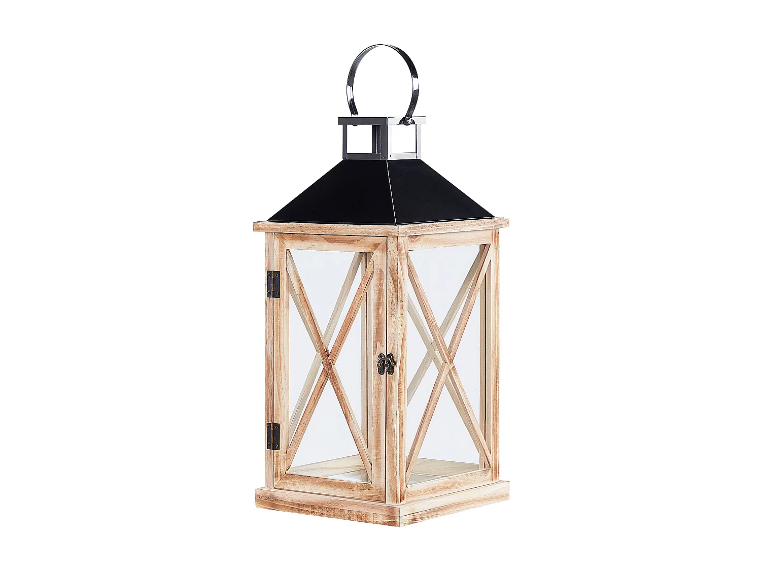 Lantaarn TELAGA Dennenhout 61 cm Lichtbruin