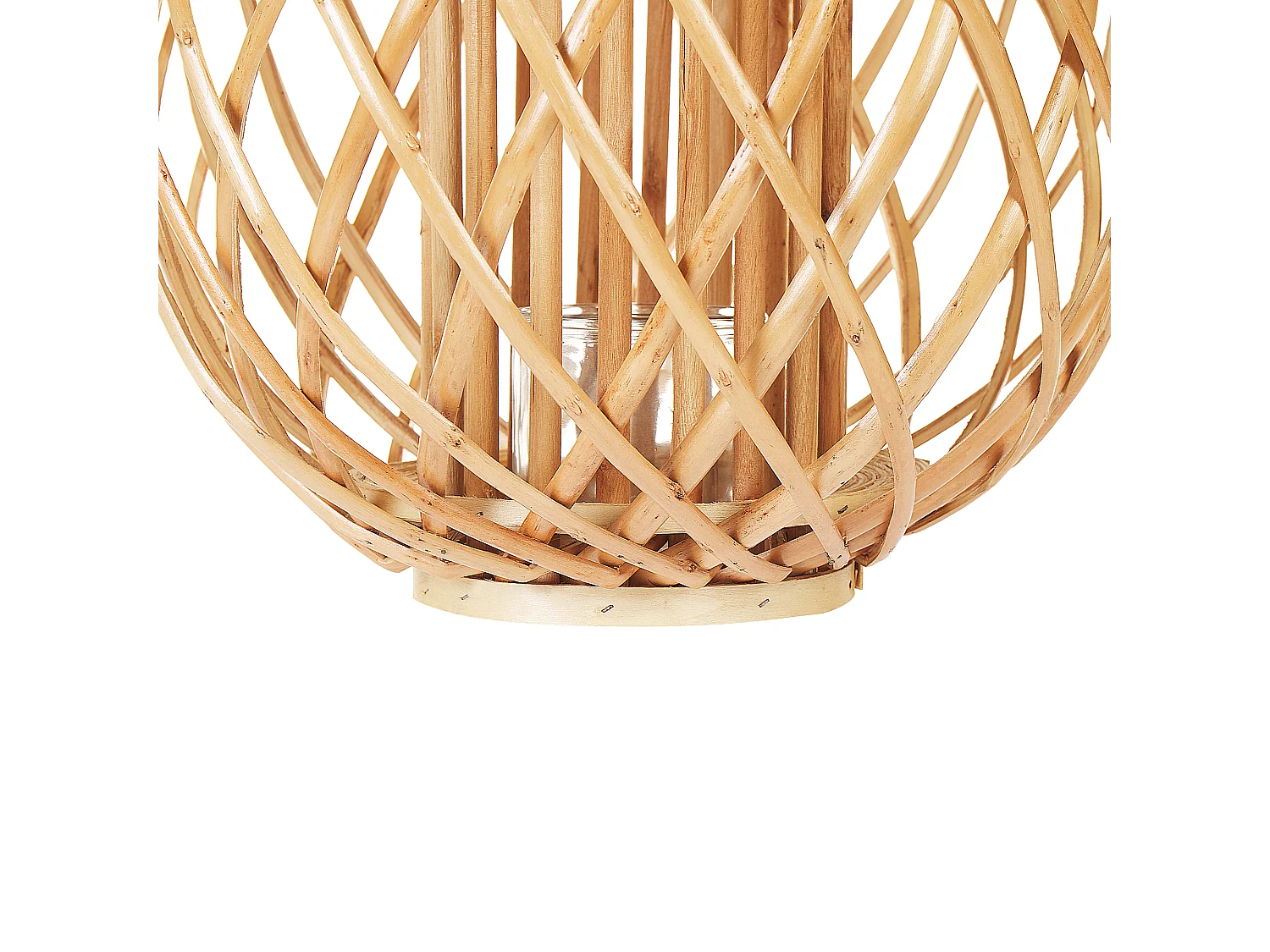 Lanterne de jardin Lanterne SAMOA Bois de saule 41 cm Naturel