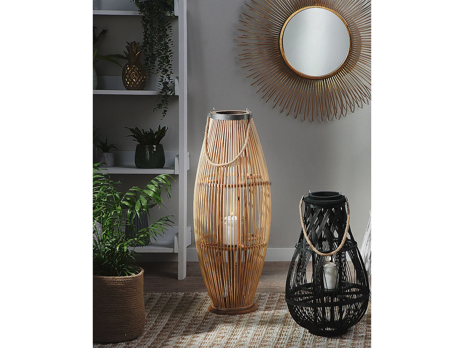 Lantaarn TAHITI Bamboehout 84 cm Natuurlijk