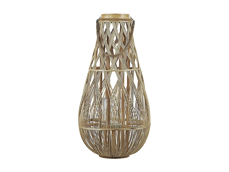 Lampion TONGA Drewno bambusowe 77 cm Naturalny