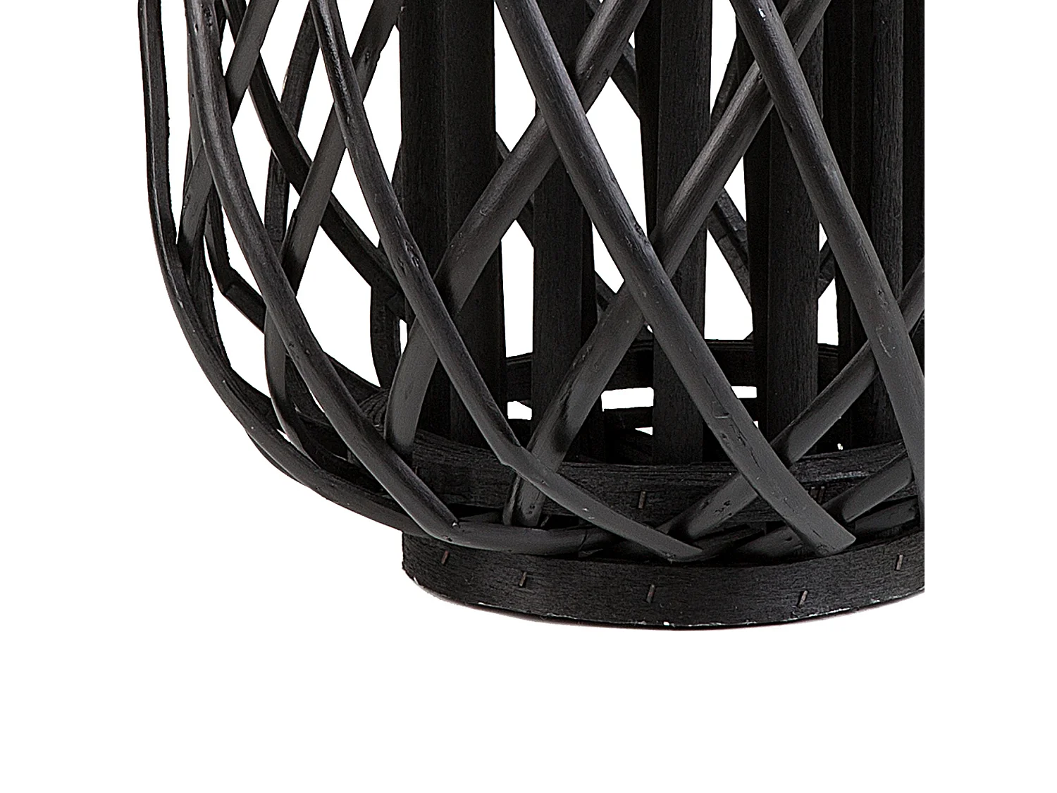 Lantaarn MAURITIUS Hout 30 cm Zwart