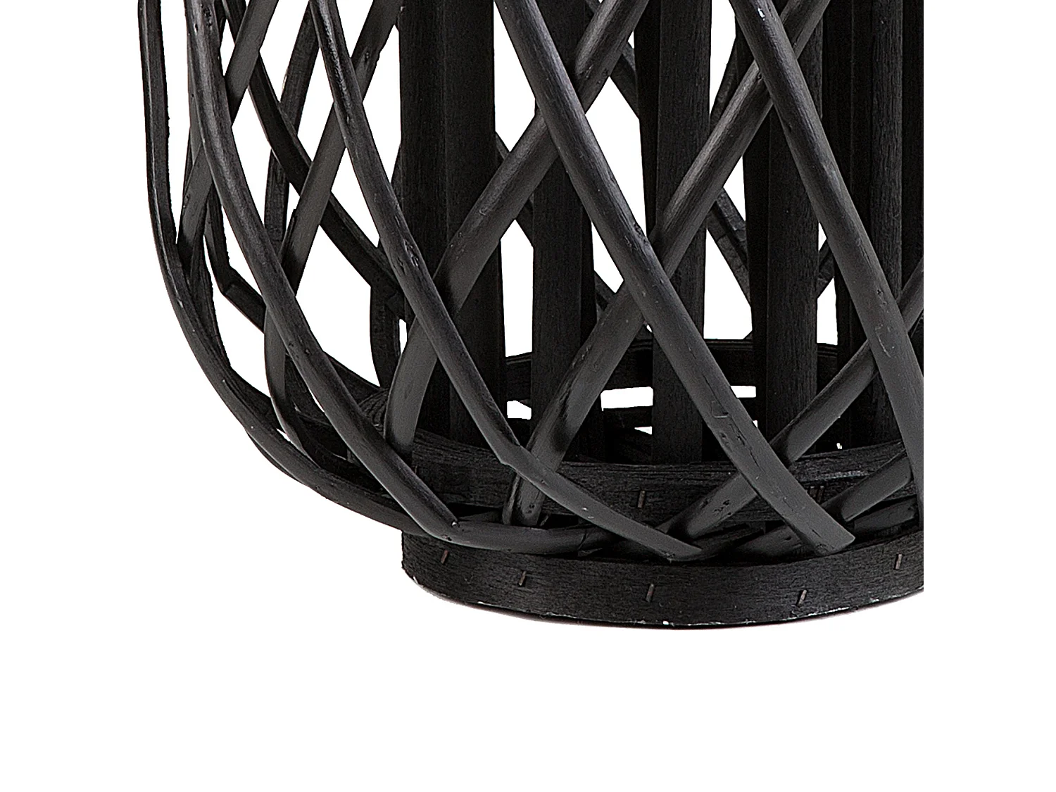 Laterne MAURITIUS Holz 30 cm Schwarz