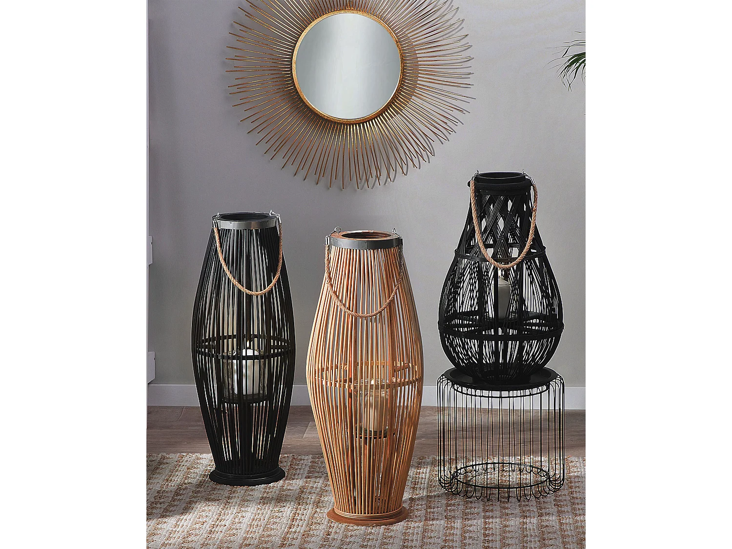 Lanterne TAHITI Bambou 72 cm Naturel