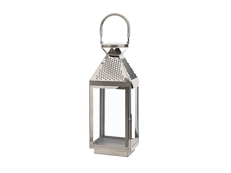 Lantaarn BALI RVS 40 cm Zilver