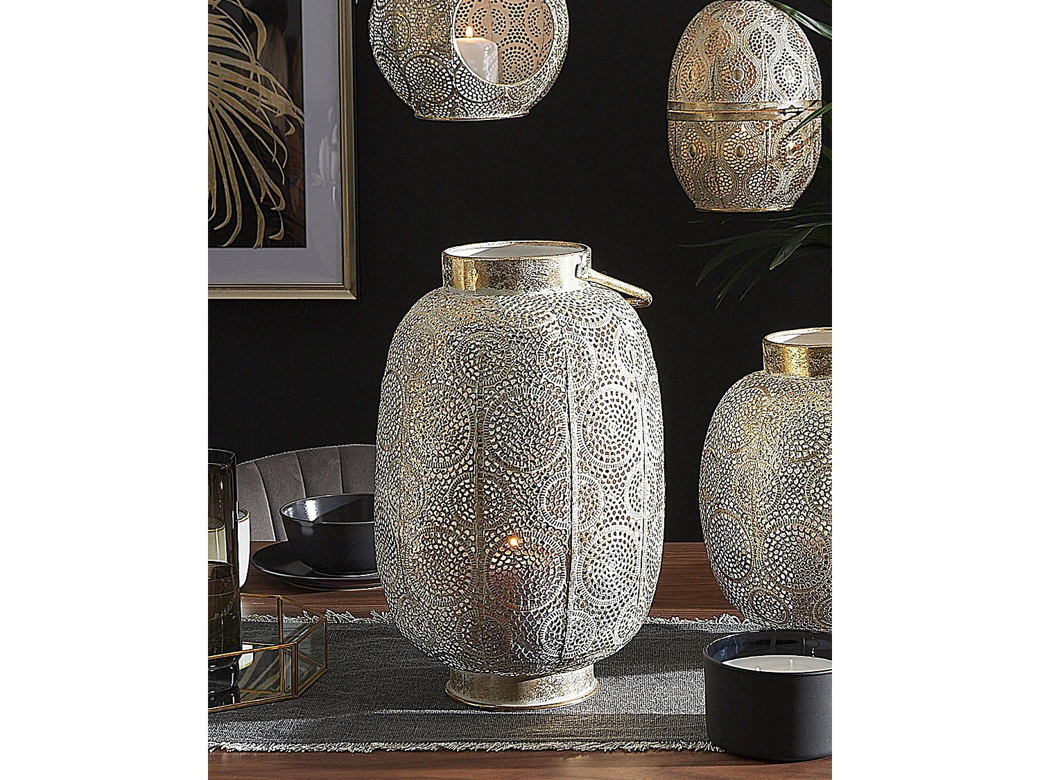 Lanterne LANTAU Métal 40 cm Doré