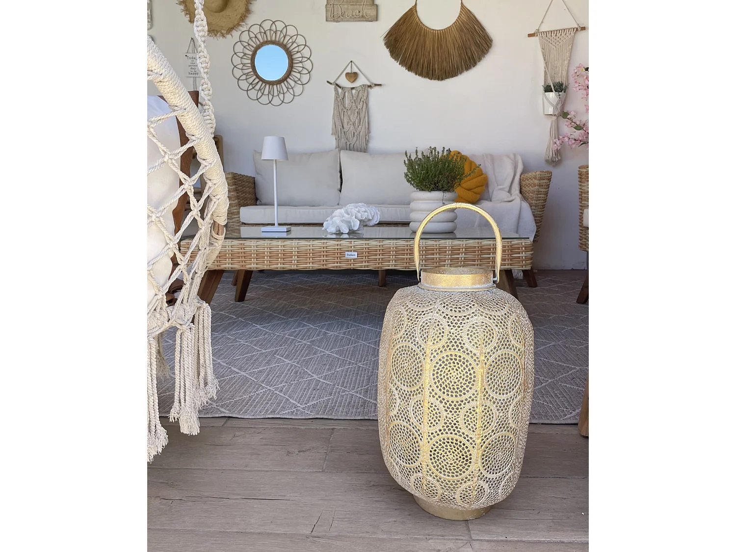 Lanterne LANTAU Métal 40 cm Doré