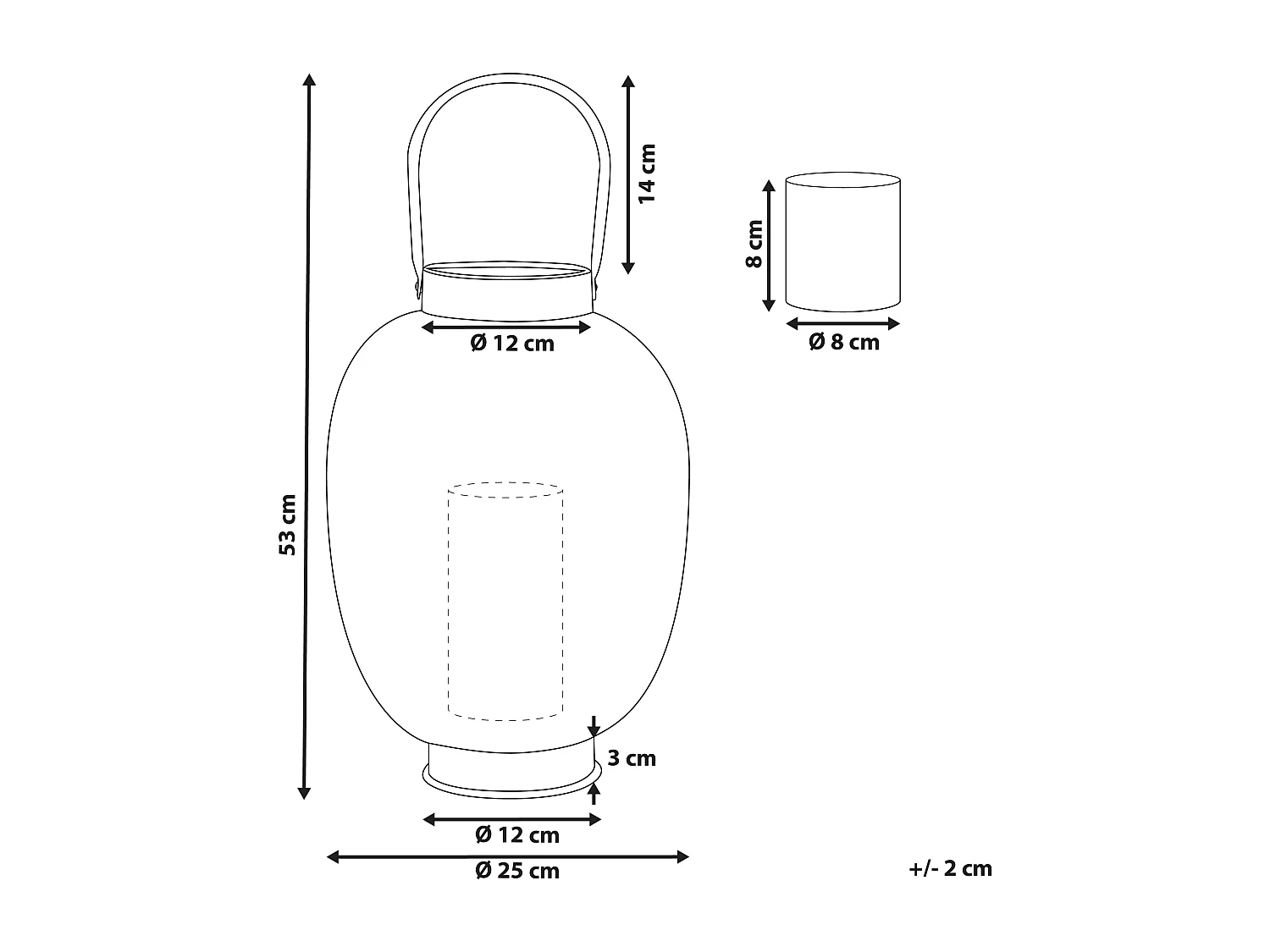 Lanterne LANTAU Métal 40 cm Doré