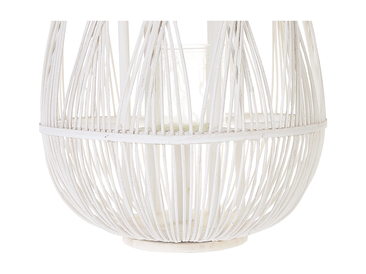 Lantaarn TONGA Bamboehout 77 cm Wit