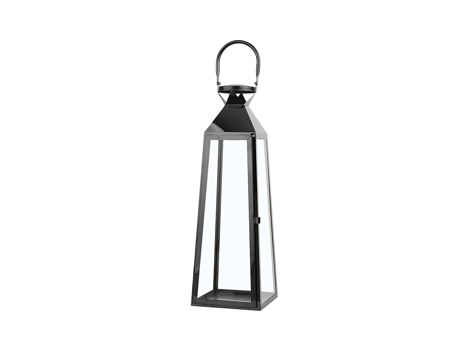 Lanterne CRETE Acier inox 42 cm Noir