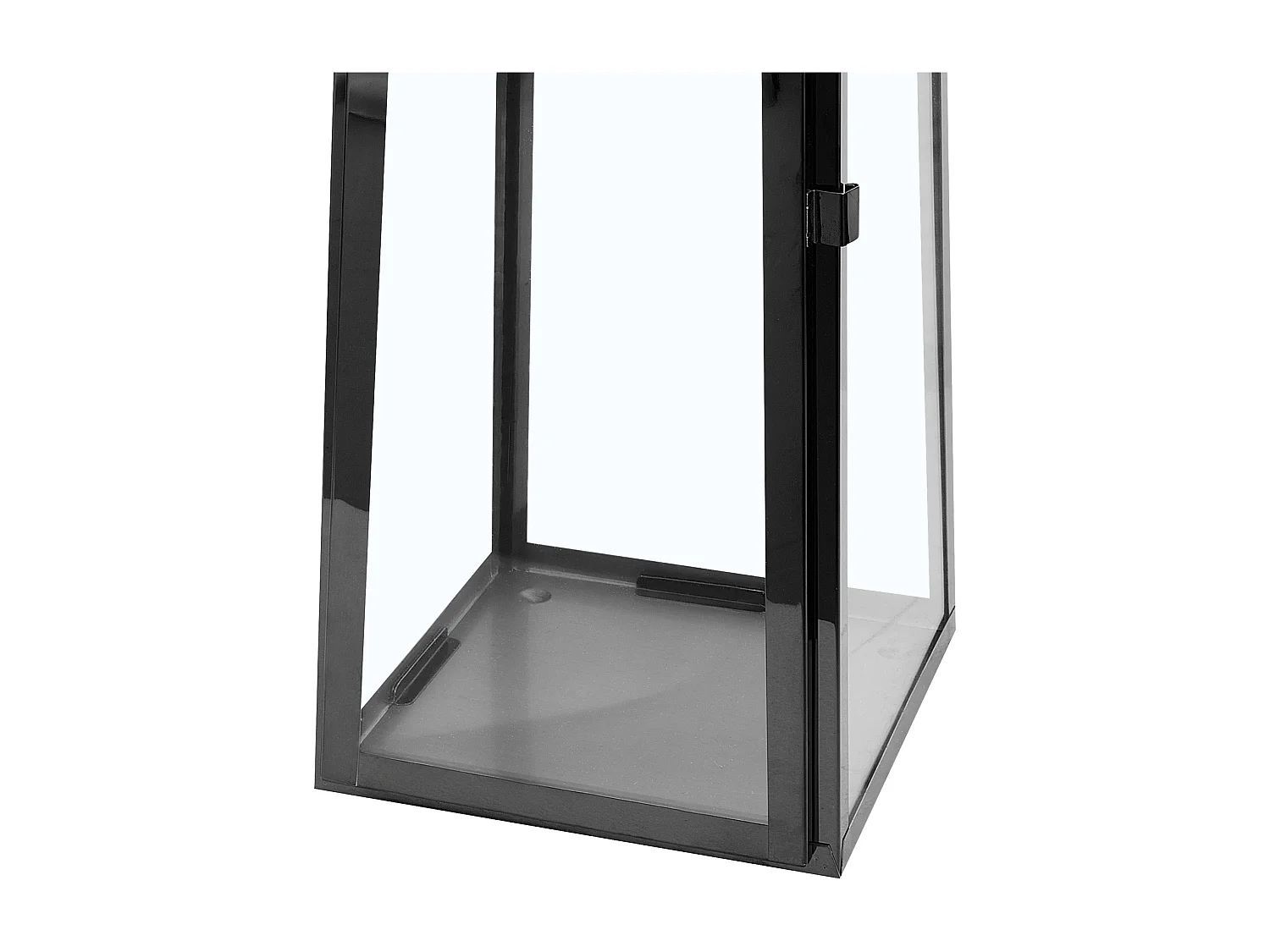 Lanterne CRETE Acier inox 42 cm Noir