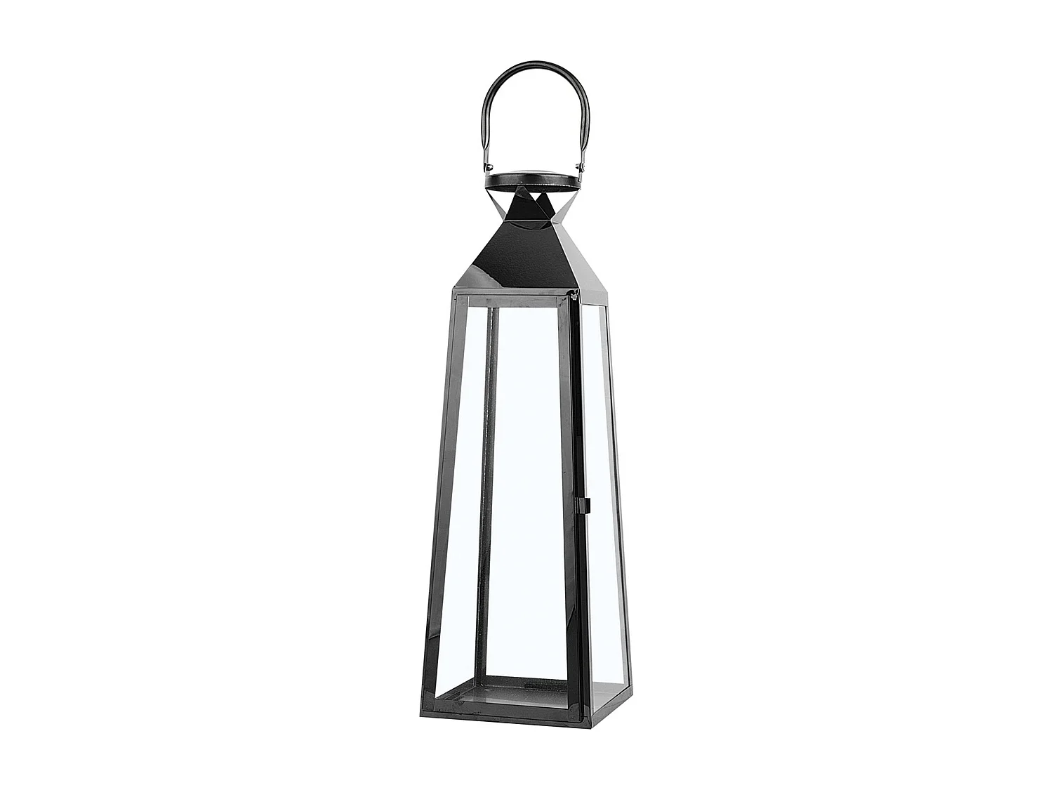 Lanterne CRETE Acier inox 42 cm Noir