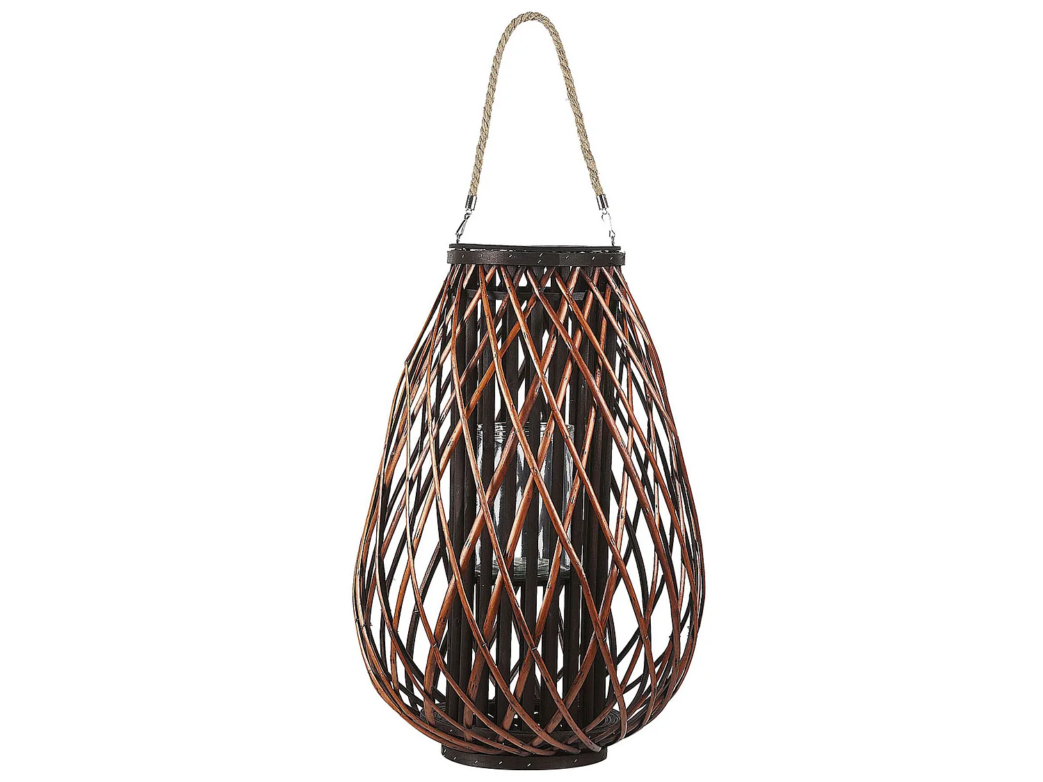 Lanterne KIUSIU Bois 60 cm Marron