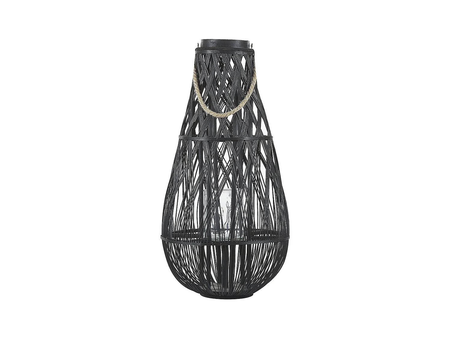 Lanterne TONGA Bambou 77 cm Noir
