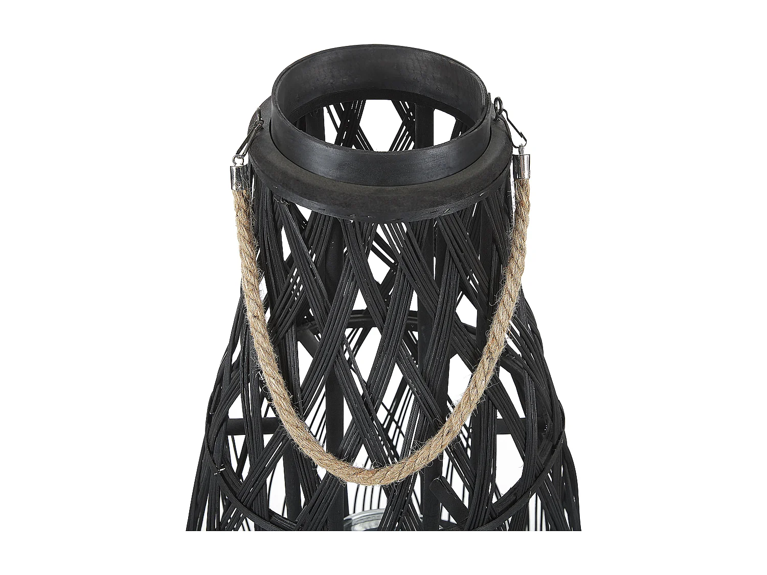 Lanterne de jardin Lanterne TONGA Bambou 77 cm Noir