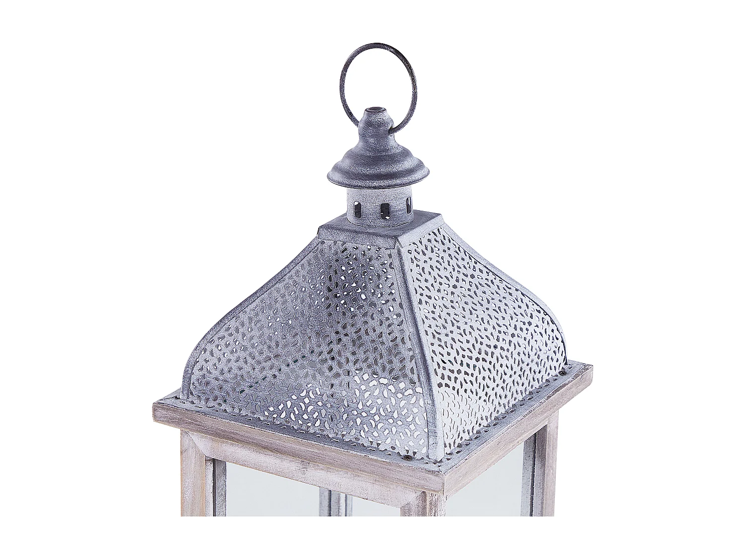 Lampion SAMAR Drewno 47 cm Biały