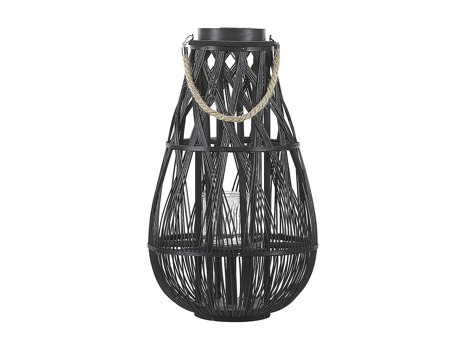 Lanterne TONGA Bambou 56 cm Noir