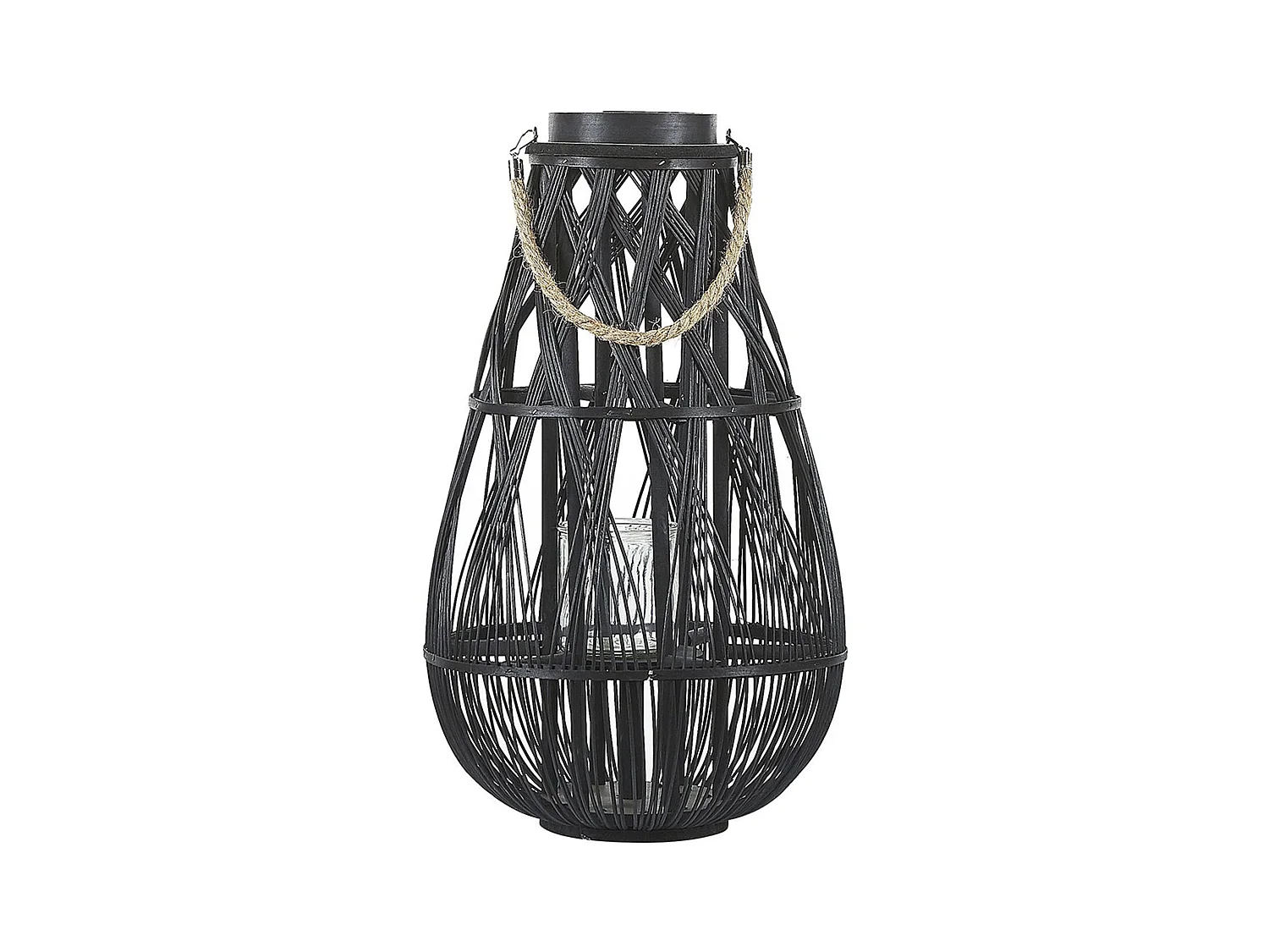 Lanterne TONGA Bambou 56 cm Noir