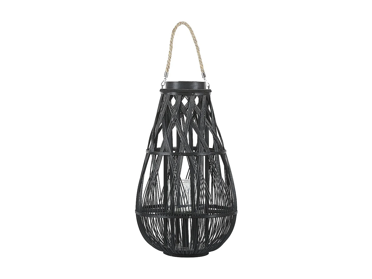 Lanterne TONGA Bambou 56 cm Noir