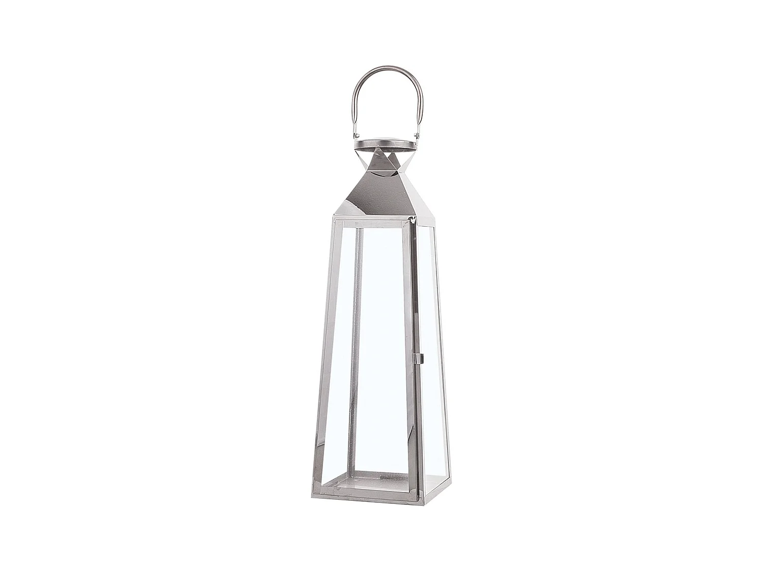 Lanterne CRETE Métal 42 cm Argenté