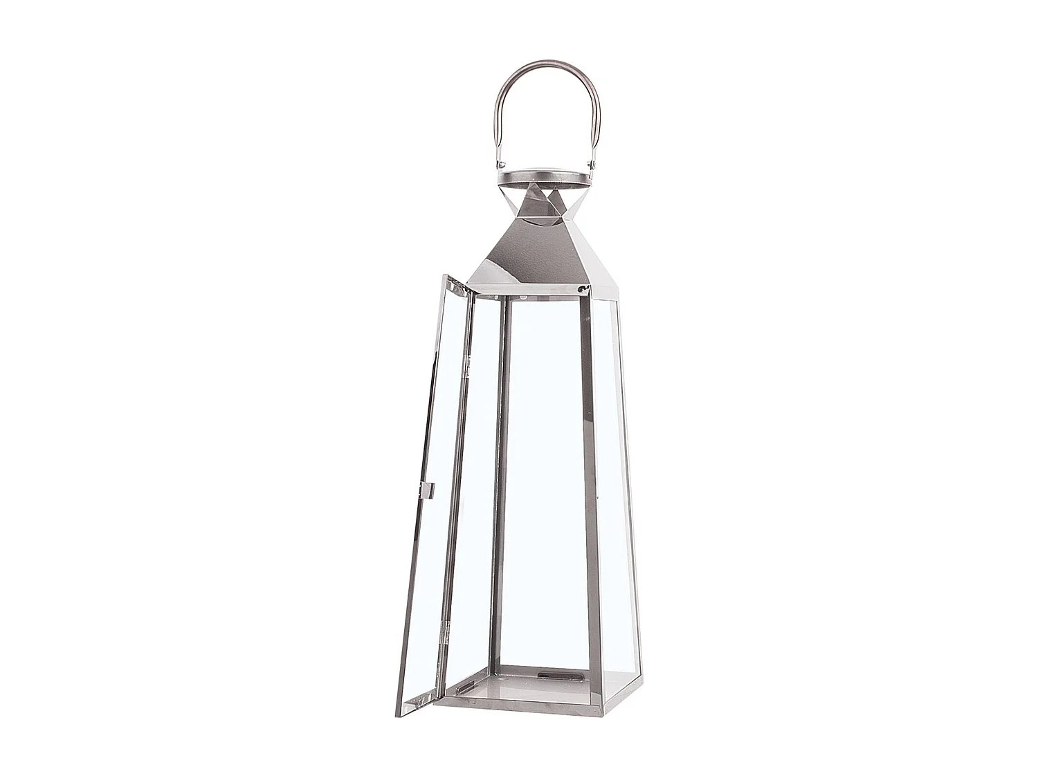 Lanterne CRETE Métal 42 cm Argenté