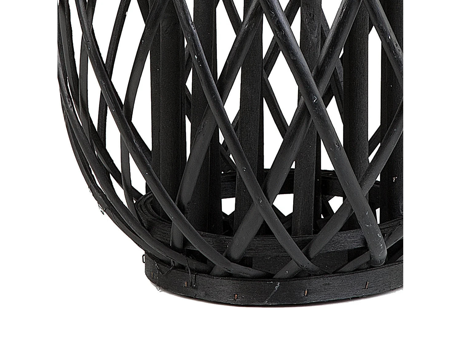 Lantaarn MAURITIUS Hout 40 cm Zwart