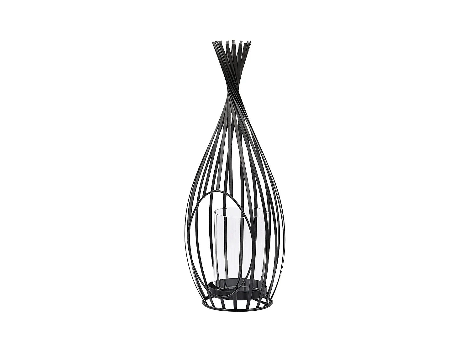 Lanterne LOMBOK Métal 38 cm Noir