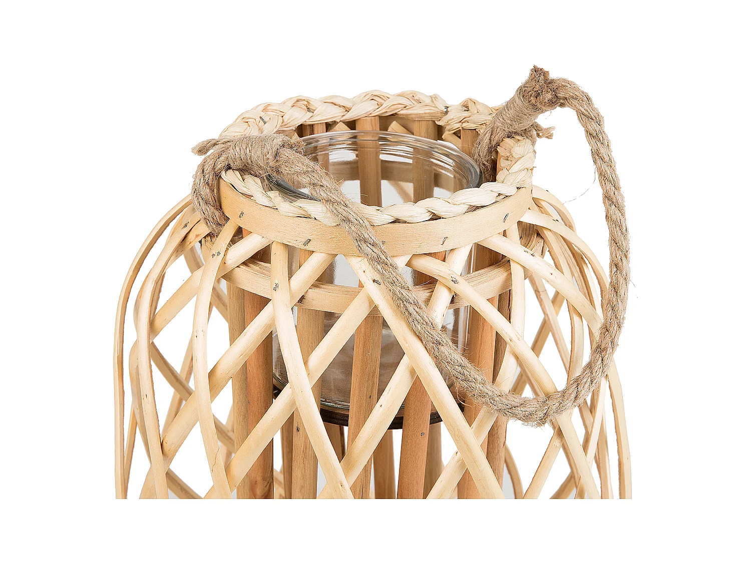 Linterna MAURITIUS Madera 30 cm Natural