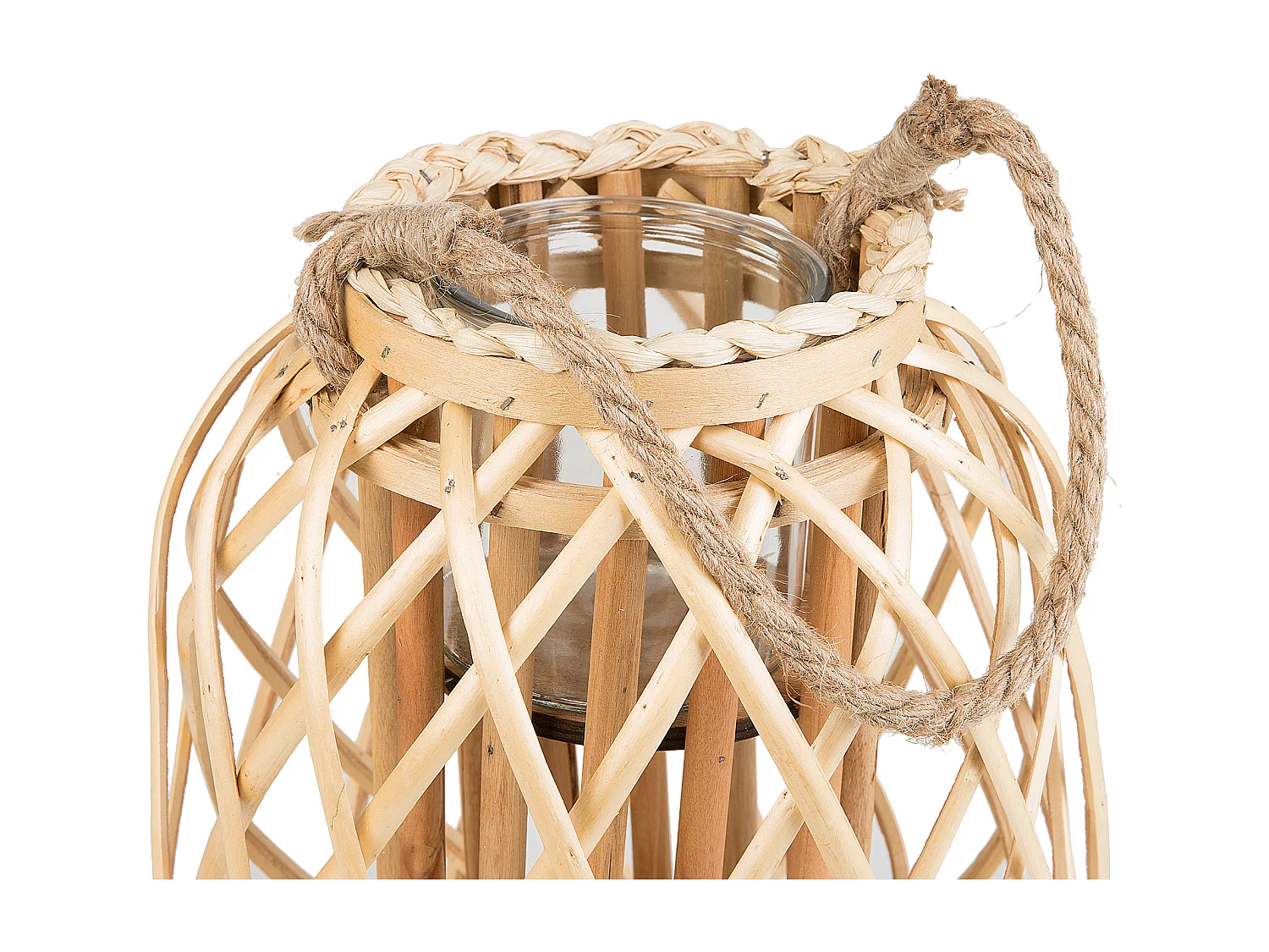 Lantaarn MAURITIUS Hout 30 cm Natuurlijk