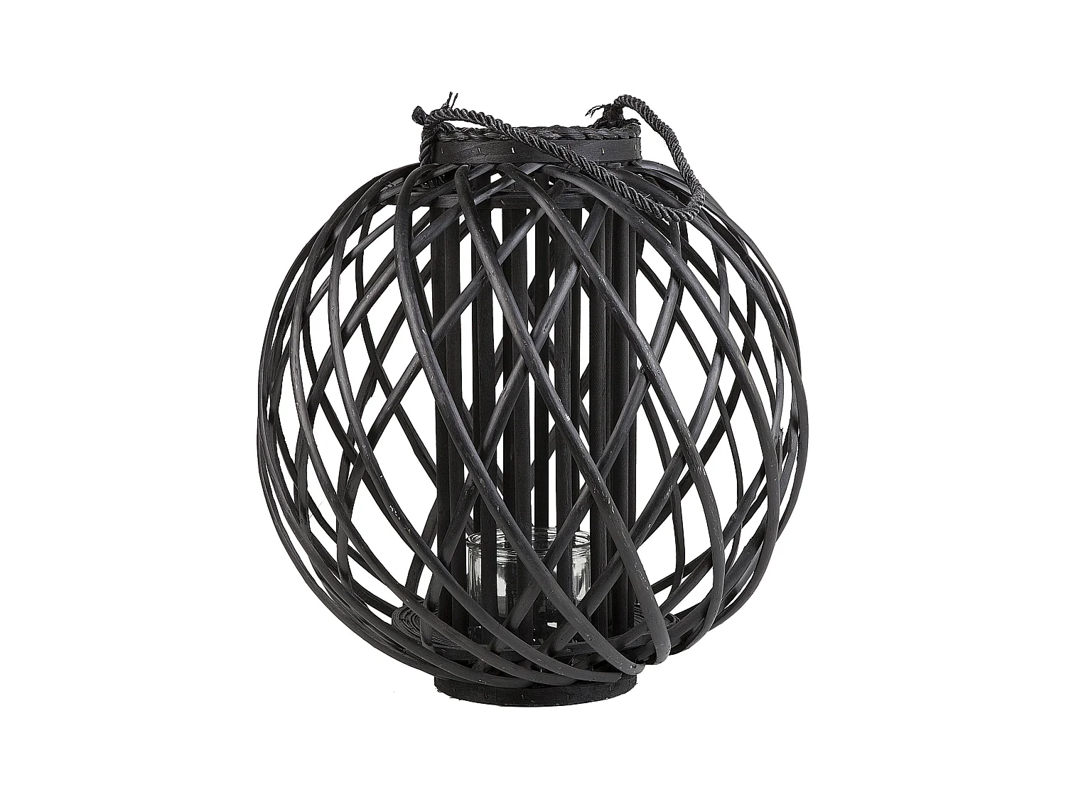 Lantaarn SAMOA Hout 41 cm Zwart
