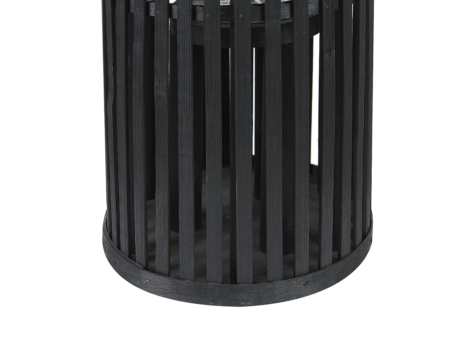 Lantern LUZON Willow Wood 40 cm Black