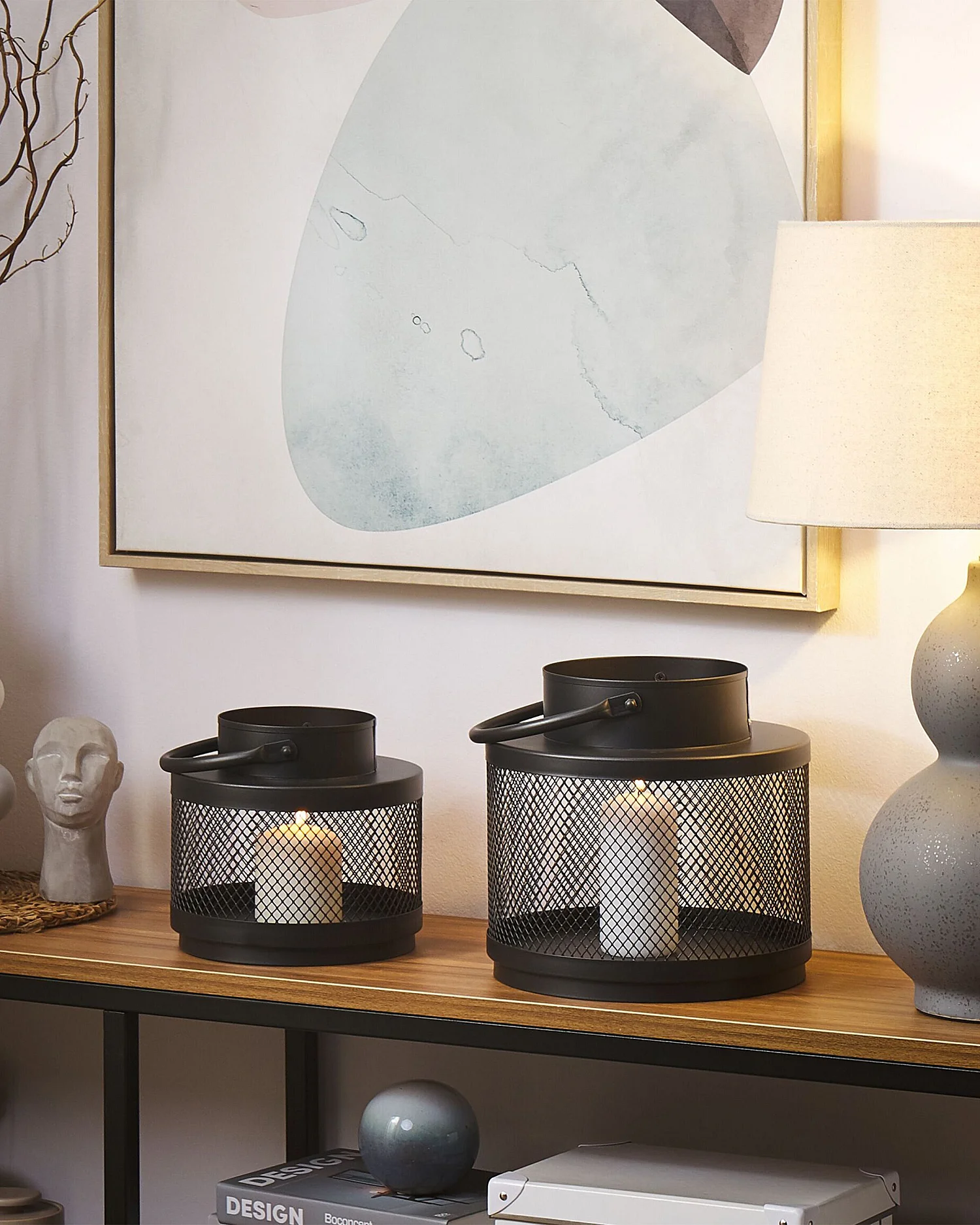 Lanterna YAMDENA Metallo 19 cm Nero