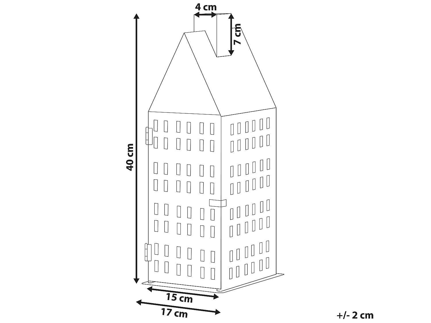 Linterna DOLOK Metal 40 cm Blanco