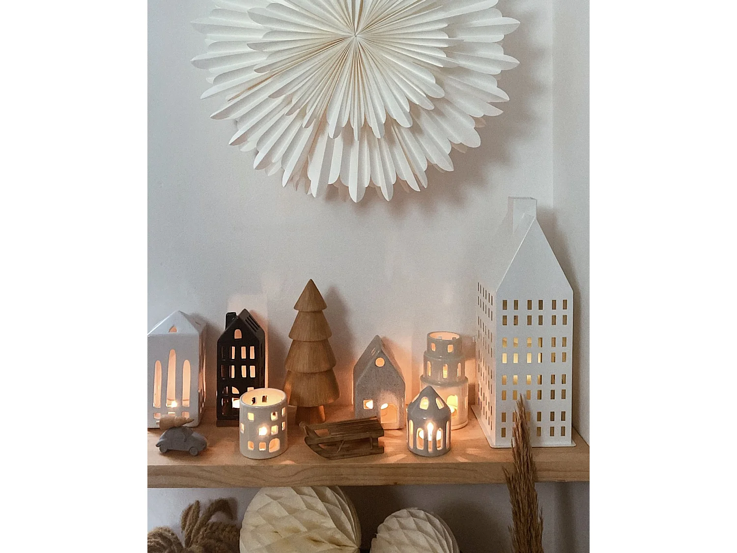 Lantaarn DOLOK Metaal 40 cm Wit