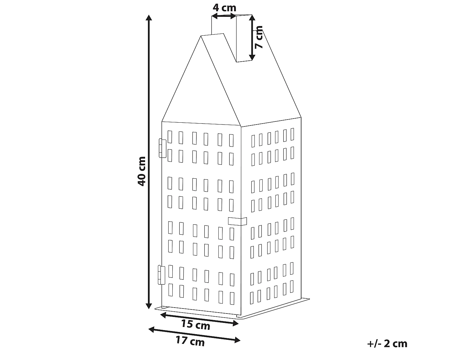 Lampion DOLOK Metal 40 cm Biały