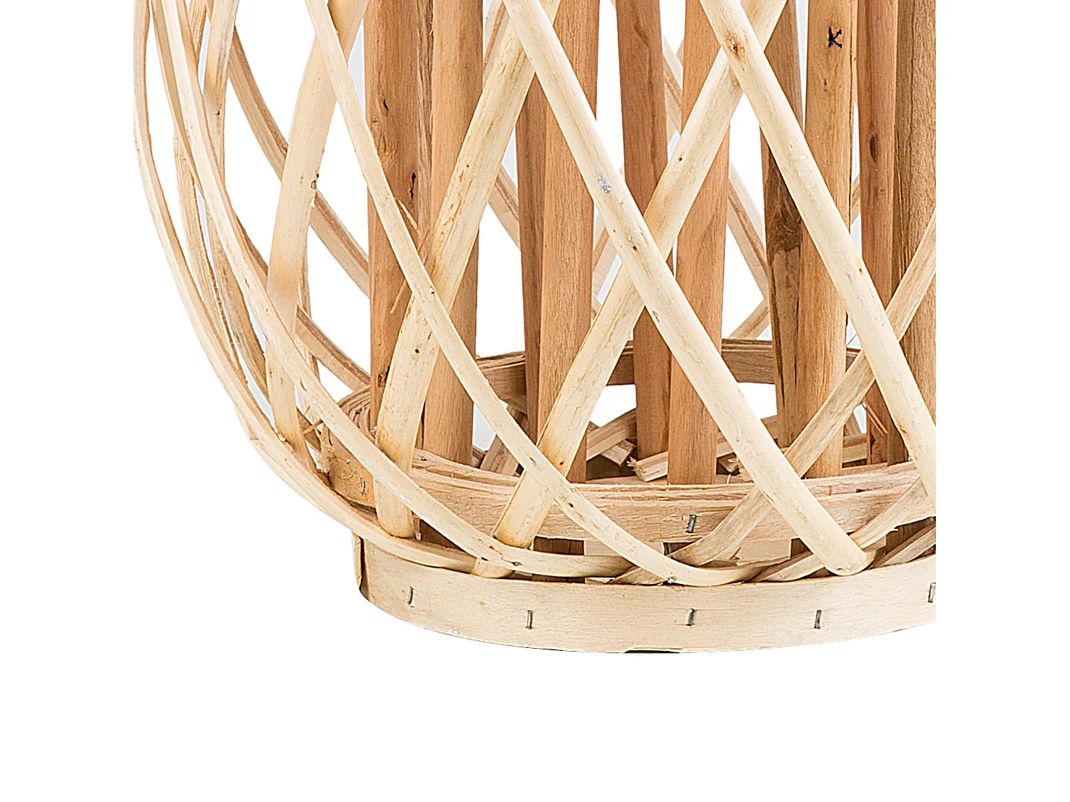 Lanterne MAURITIUS Bois de saule 40 cm Naturel