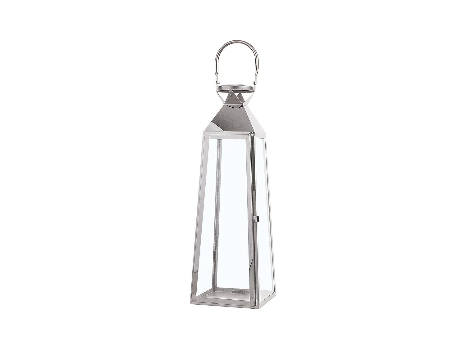 Lanterne CRETE Acier inox 53 cm Argenté