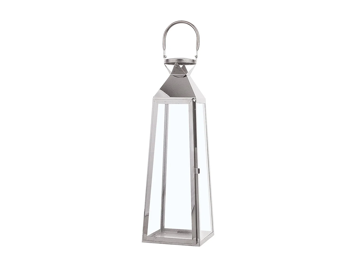 Klassische Laterne silber 53 cm Crete