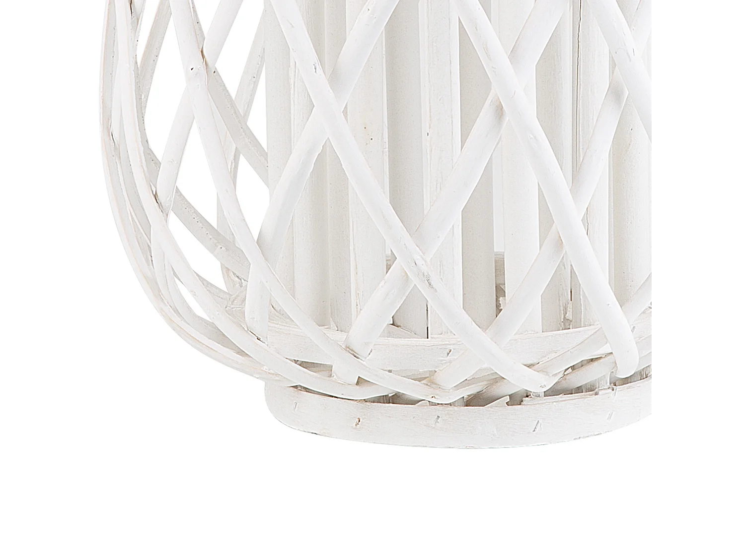 Lampion MAURITIUS Drewno 30 cm Biały