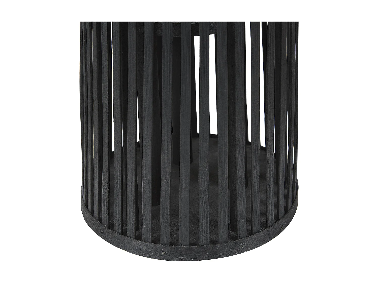 Lanterne LUZON Bois de saule 80 cm Noir