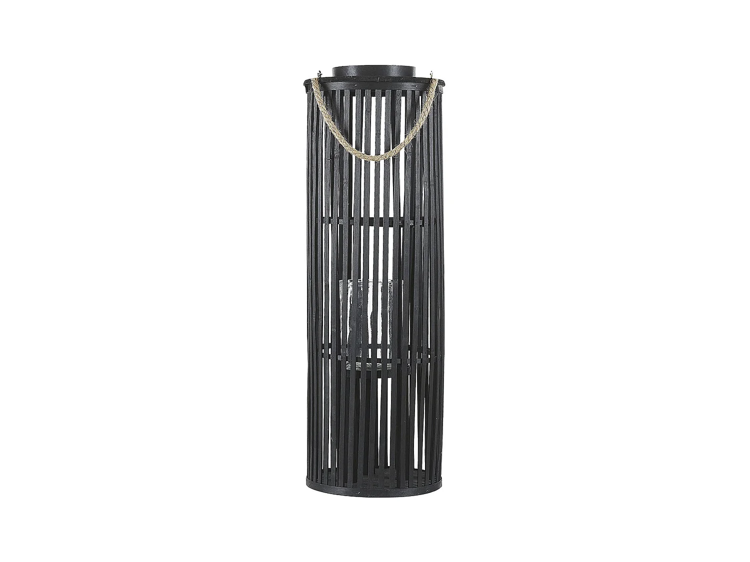 Laterne LUZON Holz 80 cm Schwarz
