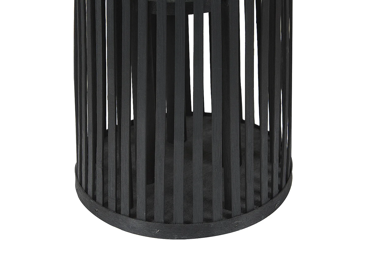 Lantern LUZON Willow Wood 80 cm Black